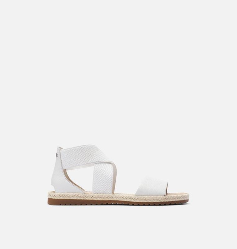 Sorel Ella™ Jute Flat - Womens Sandals White - 185973ZAW